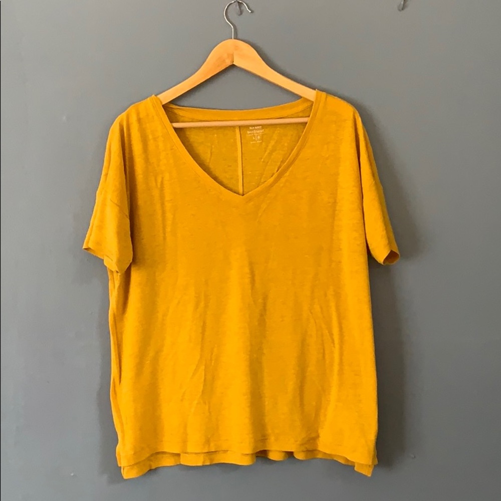 Old Navy Mustard Boyfriend T-Shirt